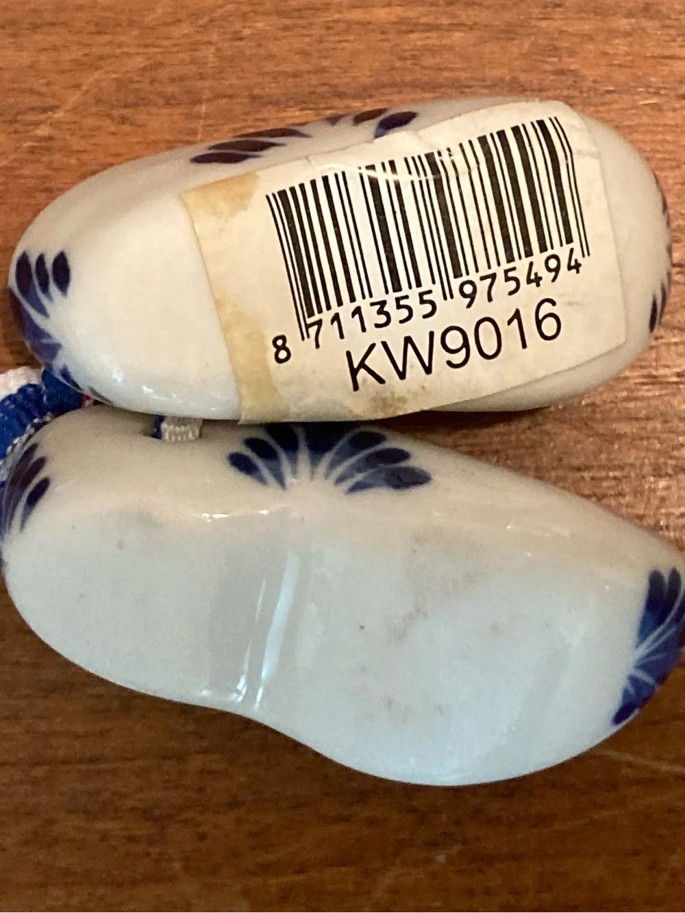 Vintage Style Holland Delft Blue Dutch Clog Shoes Ornament Windmill